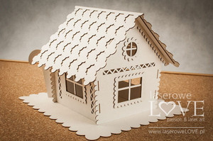 Laserowe Love Chipboard - Gingerbread house BIG 3D