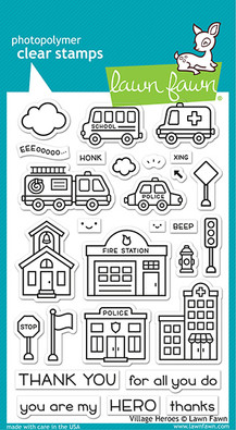 Lawn Fawn Village Heros Clear Stamp