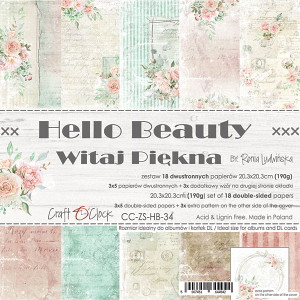 Craft 0' Clock - Hello Beauty 8 x 8 Scrapbook Paper Pad (CC-ZS-HB-34)