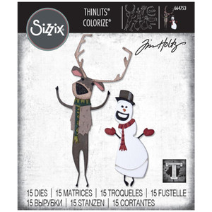 Sizzix Thinlits Dies By Tim Holtz - Papercut Christmas #2 Colorize Sizzix Thinlits Dies By Tim Holtz - Papercut Christmas #2 Colorize