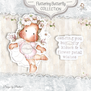 Magnolia Stamp - Fluttering Butterfly Collection - Flower Petal Tilda