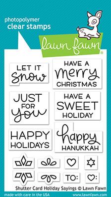 Lawn Fawn Shutter Card Holiday Sayings Clear Stamp (LF2430)