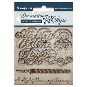 Stamperia - Decorative Chips - Alphabet (SCB27)