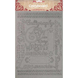 Stamperia - Greyboard Cut-Outs - Calligraphy (KLSPDA410)