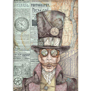 Stamperia - Rice Paper Sheet A4 - Sir Vagabond Photography (DFSA4516)