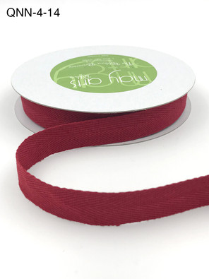 May Arts - 3/4 Inch Classic Medium Weight Twill Ribbon with Woven Edge - Red (QNN-4-14) May Arts - 3/4 Inch Classic Medium Weight Twill Ribbon with Woven Edge - Red (QNN-4-14)
