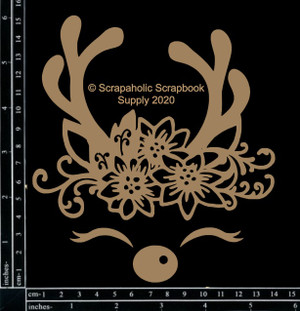 Scrapaholics - Chipboard - Reindeer Face