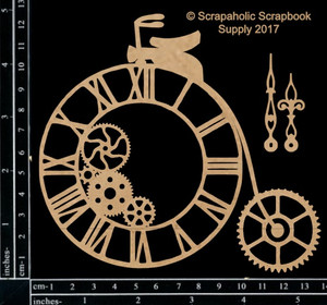 Scrapaholics - Chipboard - Steampunk Penny Farthing