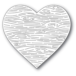 Memory Box - Craft Die - Woodgrain Heart (MB-94552)