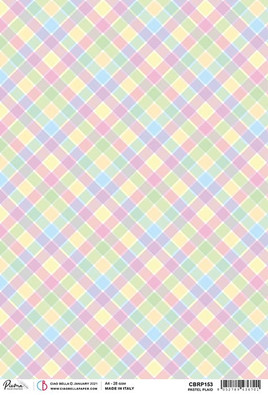 Ciao Bella - My First Year - A4 Rice Paper -Pastel Plaid