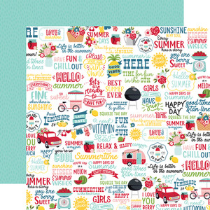 Echo Park Paper - A Slice of Summer - 12 x 12 paper - Fun In The Sun (SOS241007)