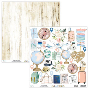 Mintay Papers - Mediterranean Heaven - 12x12 Scrapbook Paper 05 (MT-MED-05)  - The Rubber Buggy