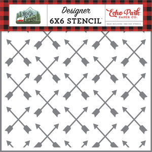 Echo Park Paper - Let's Go Camping - 6" x 6" Stencil - Shooting Arrows (LGC246034) Echo Park Paper - Let's Go Camping - 6" x 6" Stencil - Shooting Arrows (LGC246034)