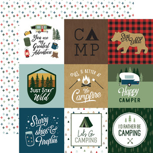 Echo Park Paper - Let's Go Camping - 12 x 12 paper - 4X4 Journaling Cards (LGC246006) Echo Park Paper - Let's Go Camping - 12 x 12 paper - 4X4 Journaling Cards (LGC246006)