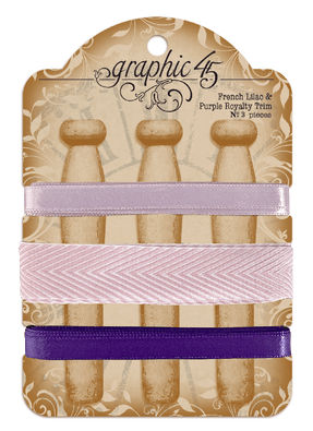 Graphic 45 French Lilac & Purple Royalty Trim