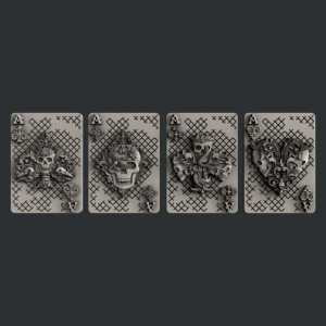 Zuri Designs, Inc - Silicone Mold - Aces of Darkness (DS-AOD01)