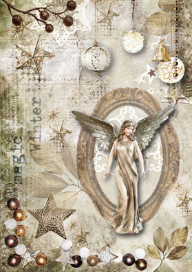 Decoupage Queen - Decoupage Rice Paper A4 - Magic of Winter (DQRp_0196A4)