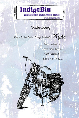 IndigoBlu A6 Red Rubber Stamp - Ride Long (INDO-Ride Long) IndigoBlu A6 Red Rubber Stamp - Ride Long (INDO-Ride Long)