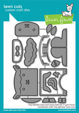 Lawn Fawn Tiny gift Box Goat and Llama Add-on Lawn Cuts (LF2800)