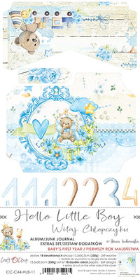 Craft 0' Clock -Hello Little Boy Junk Journal Extras Set (CC-C44-HLB-11) Craft 0' Clock -Hello Little Boy Junk Journal Extras Set (CC-C44-HLB-11)