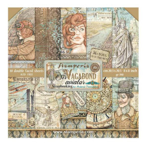 Stamperia - 8 x 8 Paper Pad - Sir Vagabond Aviator (SBBS61)