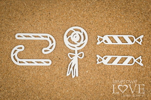 Laserowe Love Chipboard - Sweets (LA21483)