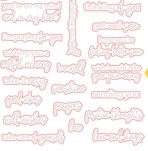 Honey Bee Stamps - Honey Cuts - Get Well Soon (HBDS-416)