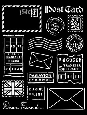 Stamperia - Thick Stencil - Our Way Postcard (KSTD110)