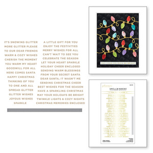 Spellbinders - Glimmer Hot Foil Plate & Die Set - Glitter Wishes (GLP-347)