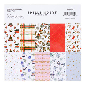 Spellbinders - Paper Pad 6"X6" - Winter Wonderland (SCS-243) Spellbinders - Paper Pad 6"X6" - Winter Wonderland (SCS-243)
