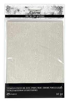 Ranger - Tim Holtz Distress Holiday Woodgrain Cardstock 5"X7" - Grey (TSCK81197) Ranger - Tim Holtz Distress Holiday Woodgrain Cardstock 5"X7" - Grey (TSCK81197)