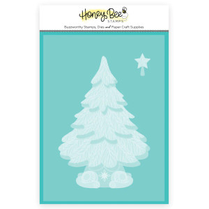Honey Bee Stamps - 3D Embossing Folder - Grandma's Christmas Tree (HBEF-001) Honey Bee Stamps - 3D Embossing Folder - Grandma's Christmas Tree (HBEF-001)