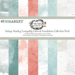 49 and Market - Vintage Artistry Tranquility Foundations Collection - 12 x 12 Collection Pack (49M-VAT39647)