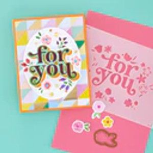 Spellbinders - Layered Stencils Collection - Floral for You Stencil and Die set 