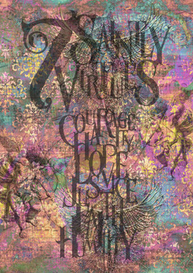 Decoupage Queen - Decoupage Rice Paper A4 - Hobbilicious 7 Saintly Virtues (DQRP_0216-A4)
