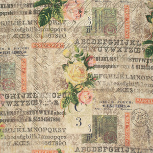 Free Spirit Fabric by Tim Holtz - Eclectic Elements - Rose Parcel - Multi