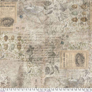 Free Spirit Fabric by Tim Holtz - Eclectic Elements - Eggs & Nest - Multi