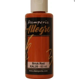 Stamperia Allegro Paint 60 ml Brick Red