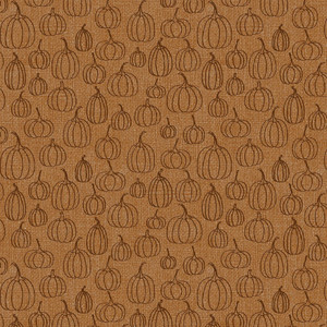 Benartex / Rustic Fall Pumpkin Line - Clay / Fabric By The Yard | Sold by The 1/2 Yard
