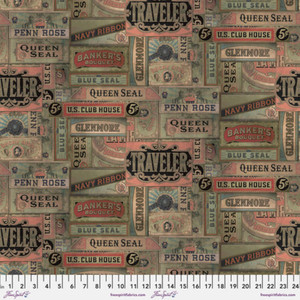 Tim Holtz Eclectic Elements | Cigarbox Canvas - Multi | Embark | Fabric By The Yard | Sold by The 1/2 Yard