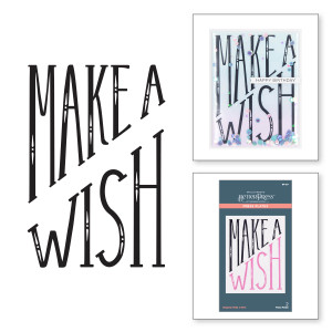 Spellbinders - BetterPress-Diagonal Make A Wish Press Plate (BP-037) Spellbinders - BetterPress-Diagonal Make A Wish Press Plate (BP-037)