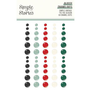Simple Stories - Simple Vintage Tis The Season - Glossy Enamel Dots (20732)