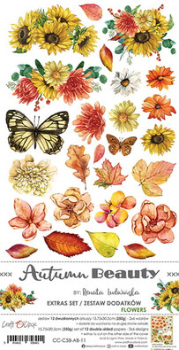 Craft O' Clock - Autumn Beauty Collection - 6x12 Flowers Extras to Cut Papers (CC-C58-AB-11) Craft O' Clock - Autumn Beauty Collection - 6x12 Flowers Extras to Cut Papers (CC-C58-AB-11)