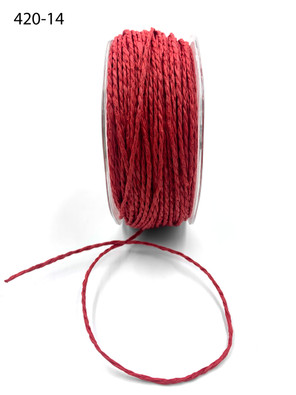 May Arts 2 Millimeter Twisted Paper Cord String Ribbon - Red May Arts 2 Millimeter Twisted Paper Cord String Ribbon - Red