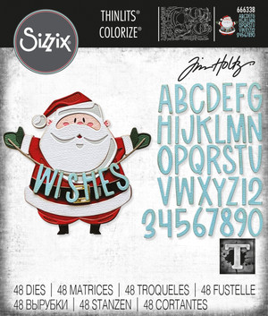 Sizzix Tim Holtz Christmas 2023 Thinlits Die Set 14PK - Trim A Tree,  Colorize 666332