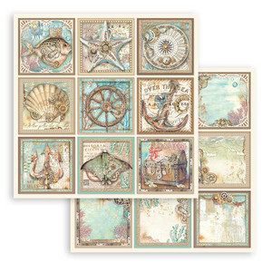 Stamperia - 12x12 Scrapbook Paper - Songs Of The Sea - Tags (SBB958)