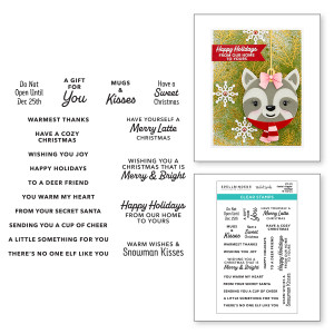 Spellbinders - Merry Mug & Circle Delights Collection by Nichol Spohr - Santa's Sippin' Sayings Clear Stamp Set (STP-212)