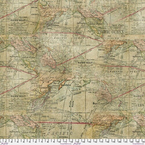 Tim Holtz Eclectic Elements | Expedition - Multi | Foundations | Fabric By The Yard | Sold by The 1/2 Yard