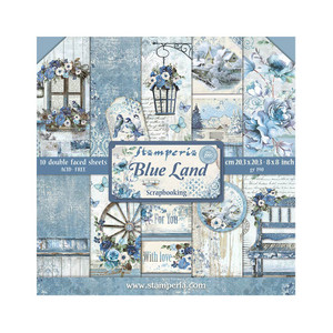 Stamperia - Blue Land - 8x8 Paper Pad (SBBS84)