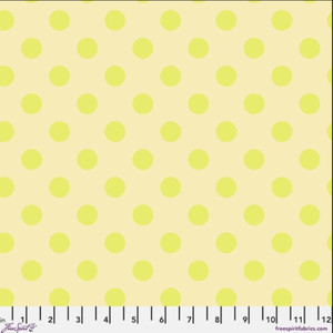 Free Spirit Fabric / Neon Pom Pom - Moon Beam || Neon True Colors / Fabric By The Yard / Sold By The 1/2 Yard